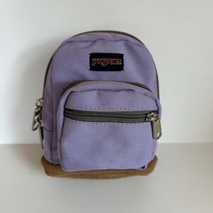 JanSport Right Pouch Mini Backpack Accessory Lavender Purple Suede JS0A2T3C